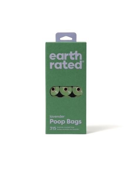Combideal - Earth Rated Eco Poepzakjes Lavendel 21 x 15 zakjes - 2 Stuks (630 Stuks Totaal) - Voordeelverpakking